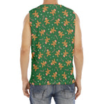Christmas Gingerbread Pattern Print Men's Fitness Tank Top