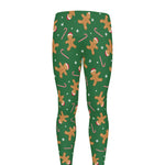 Christmas Gingerbread Pattern Print Men's leggings