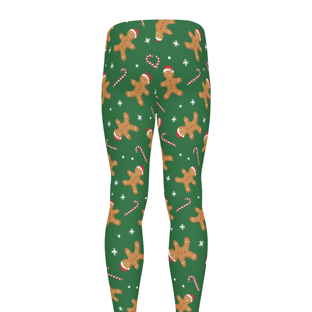 Christmas Gingerbread Pattern Print Men's leggings
