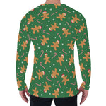 Christmas Gingerbread Pattern Print Men's Long Sleeve T-Shirt
