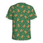 Christmas Gingerbread Pattern Print Men's Sports T-Shirt