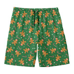 Christmas Gingerbread Pattern Print Men's Swim Trunks