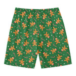 Christmas Gingerbread Pattern Print Men's Swim Trunks