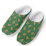 Christmas Gingerbread Pattern Print Mesh Casual Shoes