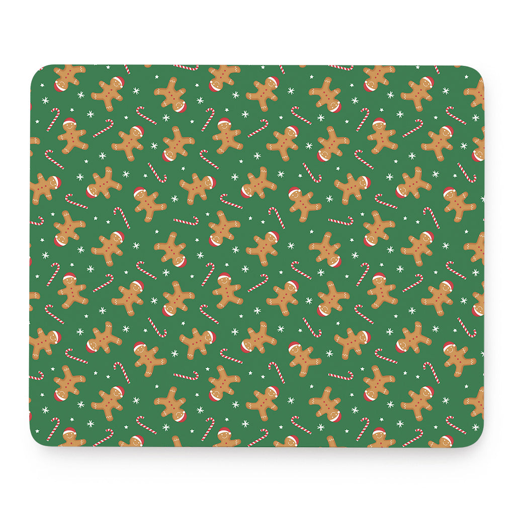 Christmas Gingerbread Pattern Print Mouse Pad