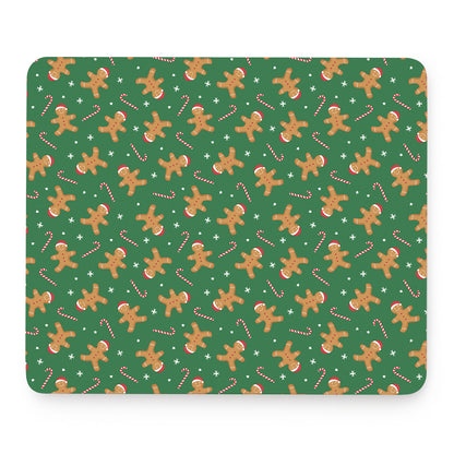 Christmas Gingerbread Pattern Print Mouse Pad