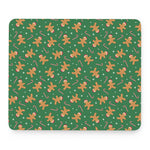 Christmas Gingerbread Pattern Print Mouse Pad