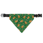 Christmas Gingerbread Pattern Print Over The Collar Dog Bandana