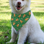 Christmas Gingerbread Pattern Print Over The Collar Dog Bandana