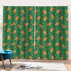 Christmas Gingerbread Pattern Print Pencil Pleat Curtains