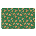 Christmas Gingerbread Pattern Print Polyester Doormat