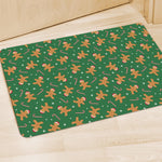 Christmas Gingerbread Pattern Print Polyester Doormat