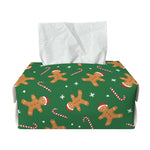 Christmas Gingerbread Pattern Print Rectangle Tissue Box Cover
