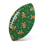 Christmas Gingerbread Pattern Print Rugby Ball