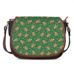 Christmas Gingerbread Pattern Print Saddle Bag