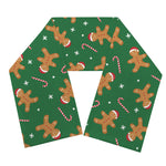 Christmas Gingerbread Pattern Print Scarf