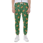 Christmas Gingerbread Pattern Print Scuba Joggers