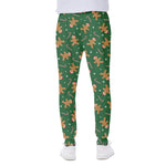 Christmas Gingerbread Pattern Print Scuba Joggers