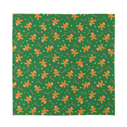 Christmas Gingerbread Pattern Print Silk Bandana