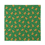 Christmas Gingerbread Pattern Print Silk Bandana