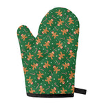 Christmas Gingerbread Pattern Print Single Oven Mitt