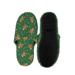 Christmas Gingerbread Pattern Print Slippers