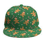 Christmas Gingerbread Pattern Print Snapback Cap