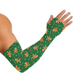 Christmas Gingerbread Pattern Print Sun Protection Arm Sleeves