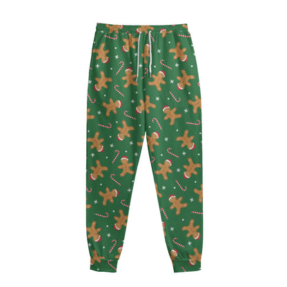 Christmas Gingerbread Pattern Print Sweatpants