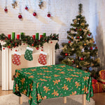 Christmas Gingerbread Pattern Print Tablecloth