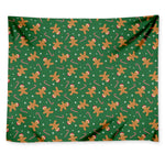Christmas Gingerbread Pattern Print Tapestry