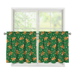 Christmas Gingerbread Pattern Print Tier Curtains
