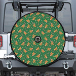 Christmas Gingerbread Pattern Print Tire Cover With Camera Hole