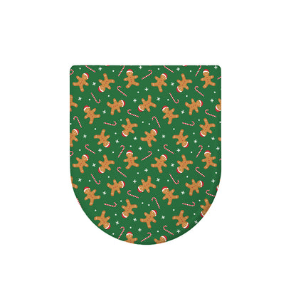 Christmas Gingerbread Pattern Print Toilet Lid Cover
