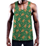 Christmas Gingerbread Pattern Print Training Tank Top