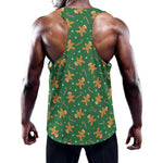 Christmas Gingerbread Pattern Print Training Tank Top