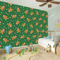 Christmas Gingerbread Pattern Print Wall Sticker