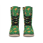Christmas Gingerbread Pattern Print Winter Boots