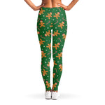Christmas Gingerbread Pattern Print Women's Leggings
