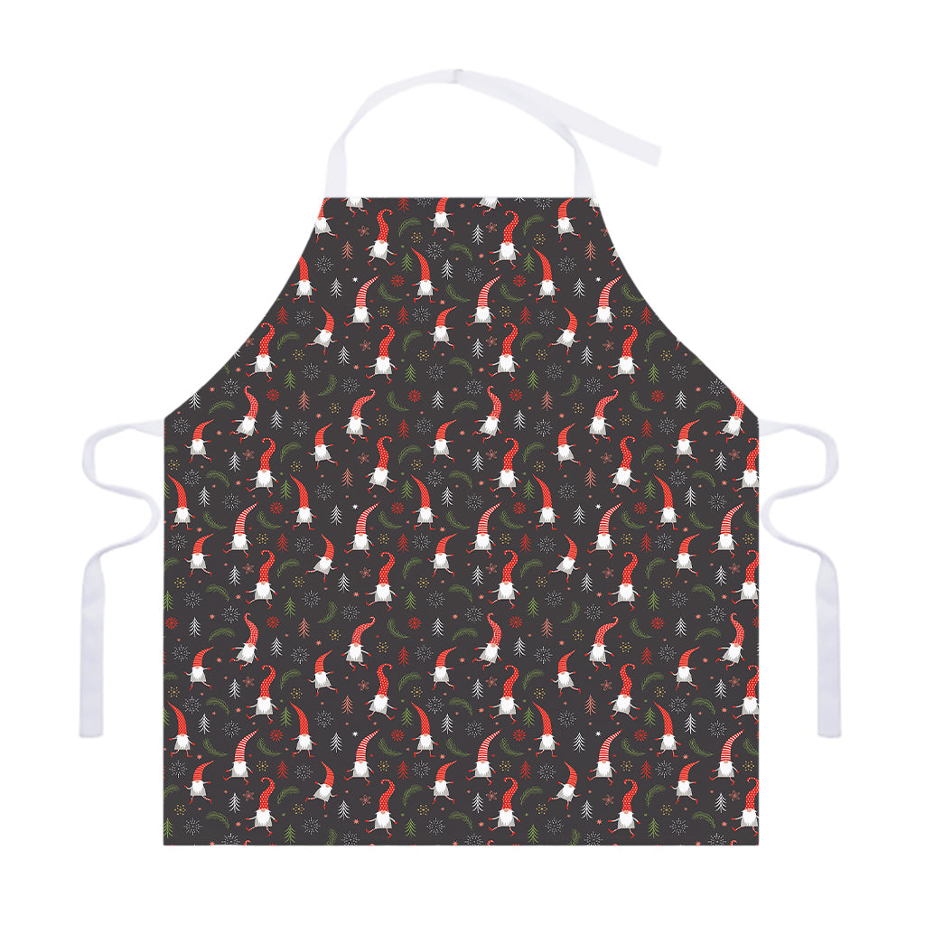 Christmas Gnomes Pattern Print Adjustable Apron