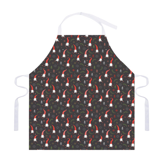Christmas Gnomes Pattern Print Adjustable Apron