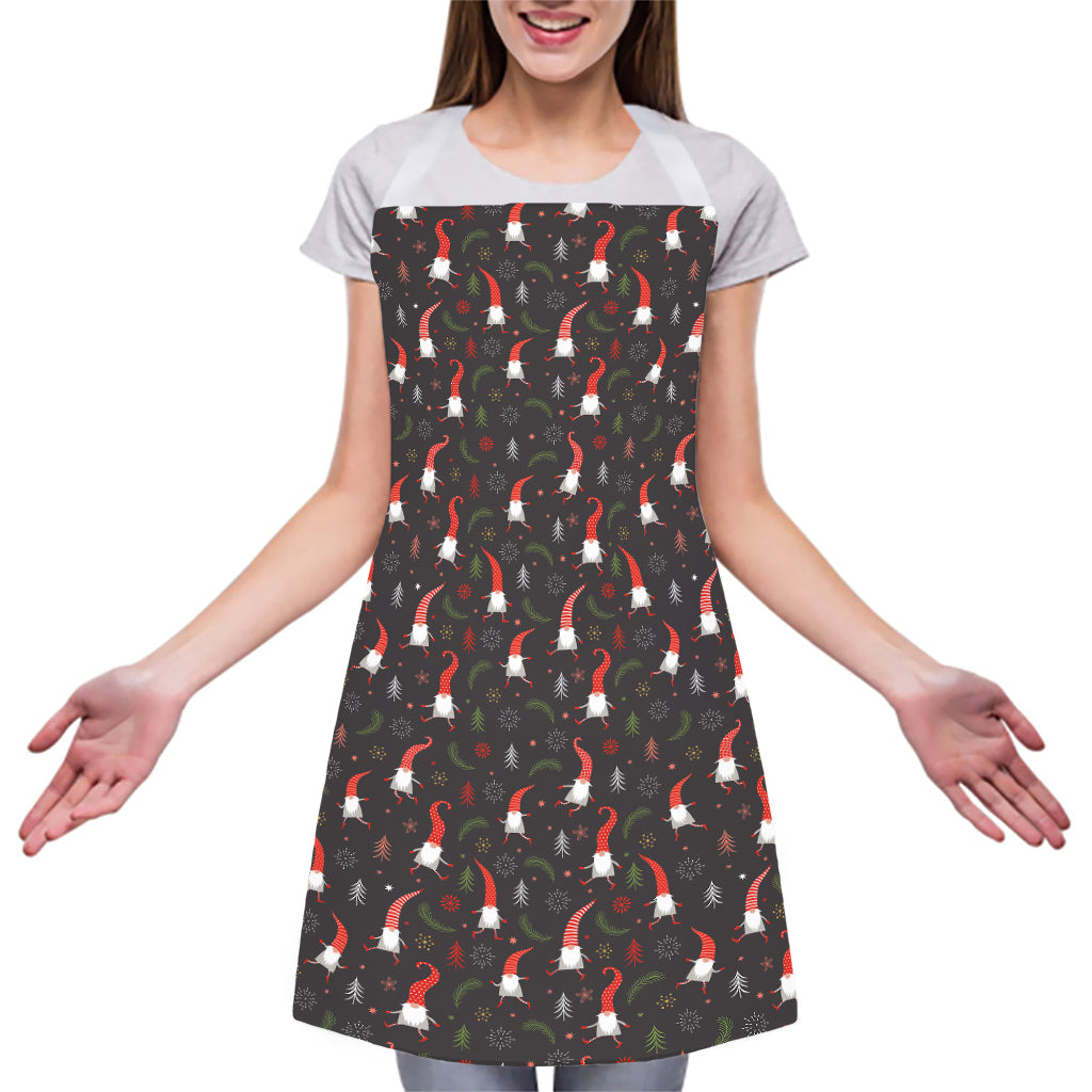 Christmas Gnomes Pattern Print Adjustable Apron