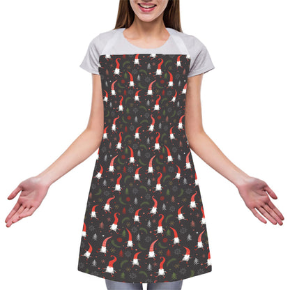 Christmas Gnomes Pattern Print Adjustable Apron