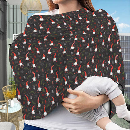 Christmas Gnomes Pattern Print Baby Seat Cover