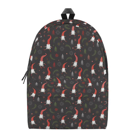 Christmas Gnomes Pattern Print Backpack