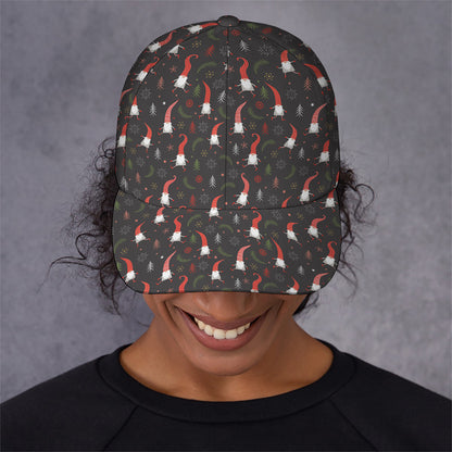 Christmas Gnomes Pattern Print Baseball Cap