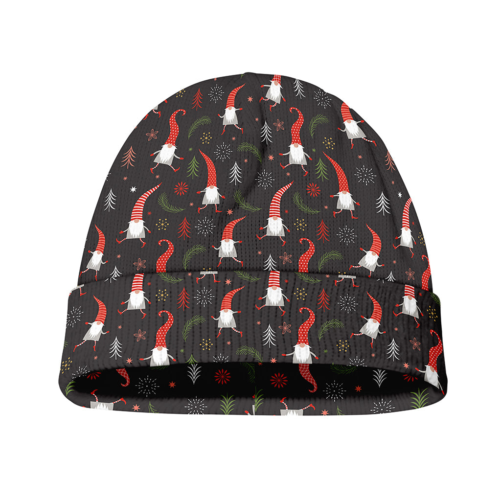 Christmas Gnomes Pattern Print Beanie
