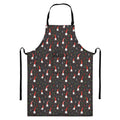 Christmas Gnomes Pattern Print Bib Apron With Pocket