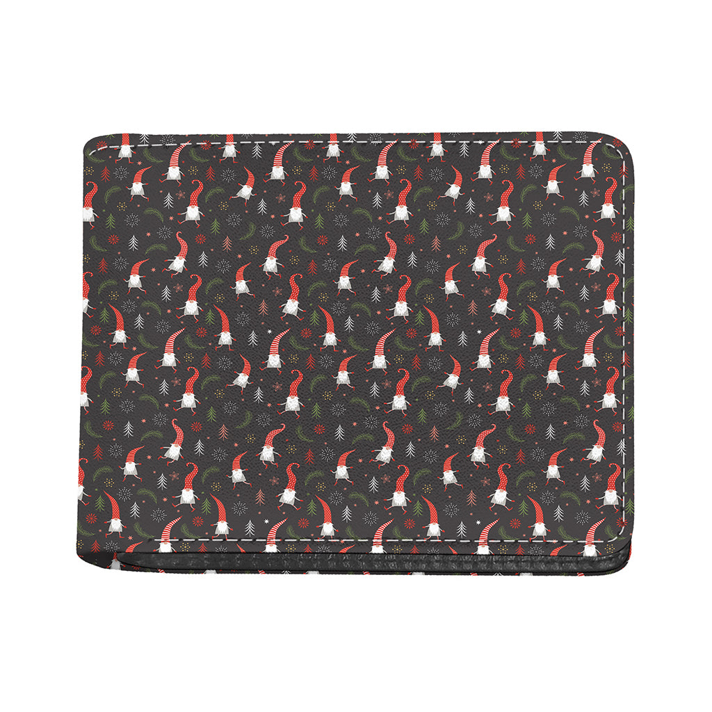 Christmas Gnomes Pattern Print Bifold Wallet