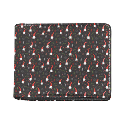 Christmas Gnomes Pattern Print Bifold Wallet